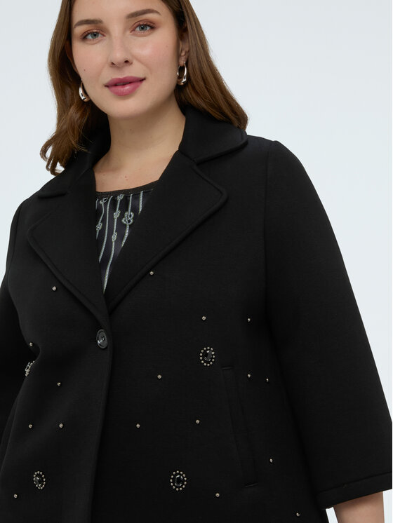 Fiorella Rubino Fiorella Rubino Cappotto invernale 8022T000370N033 Nero A-Line Fit