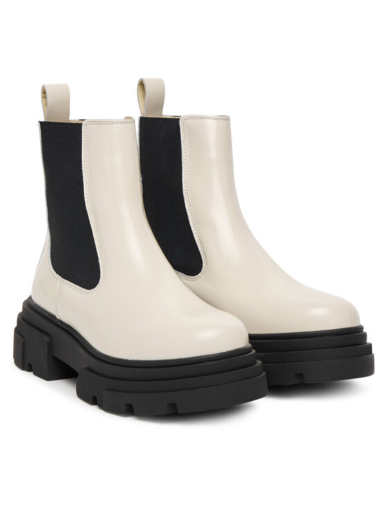 Tommy Hilfiger Tommy Hilfiger Μποτάκια με λάστιχο Shiny FW0FW09042 Μπεζ