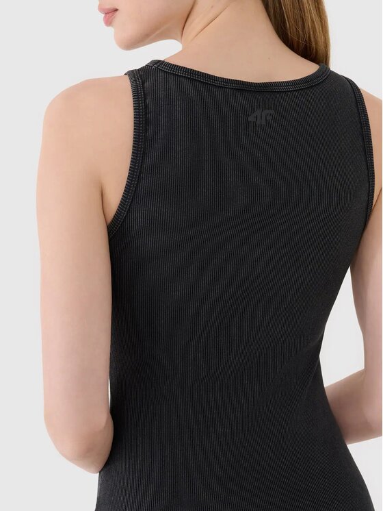 4F 4F Úpletové šaty 4FRSS25TDREF180-20S Čierna Slim Fit