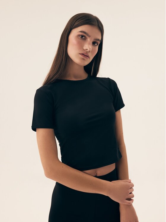 Esotiq Esotiq Bluzka 43126 Czarny Regular Fit