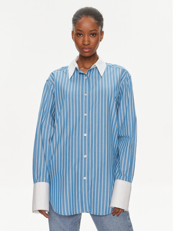 Samsøe Samsøe Samsøe Samsøe Πουκάμισο Salovas F24100170 Μπλε Loose Fit