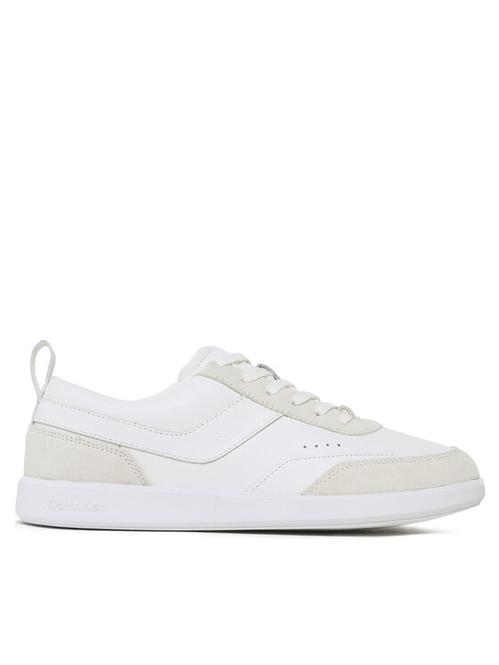 Sneakers Calvin Klein Low Top Lace Up Lth Mix HM0HM00851 Triple White 0K4