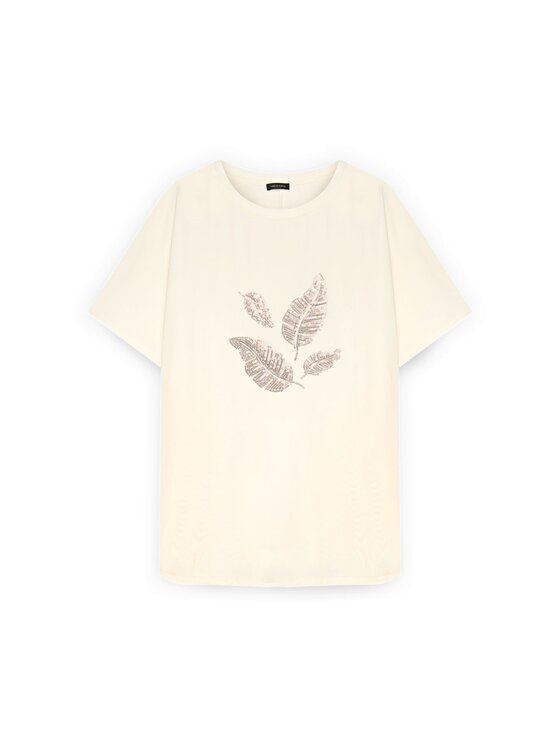 Fiorella Rubino Fiorella Rubino T-shirt G04NL008923N011 Bianco Regular Fit