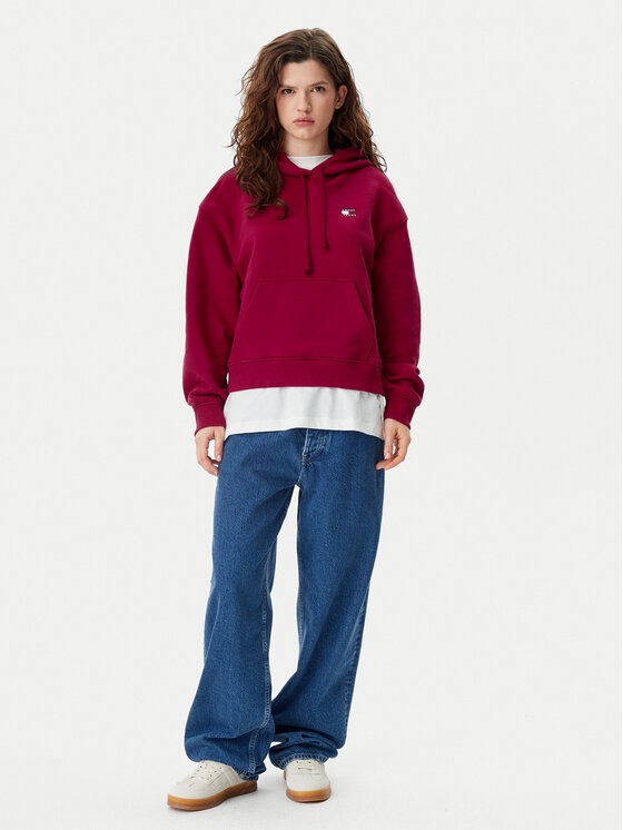 Tommy Jeans Tommy Jeans Majica dugih rukava Badge DW0DW19414 Ružičasta Boxy Fit
