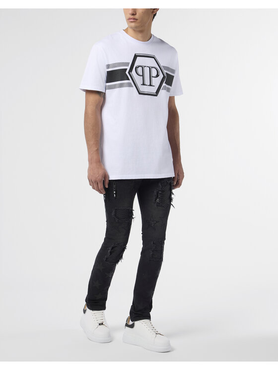 PHILIPP PLEIN PHILIPP PLEIN T-Shirt 29877 Biały Regular Fit