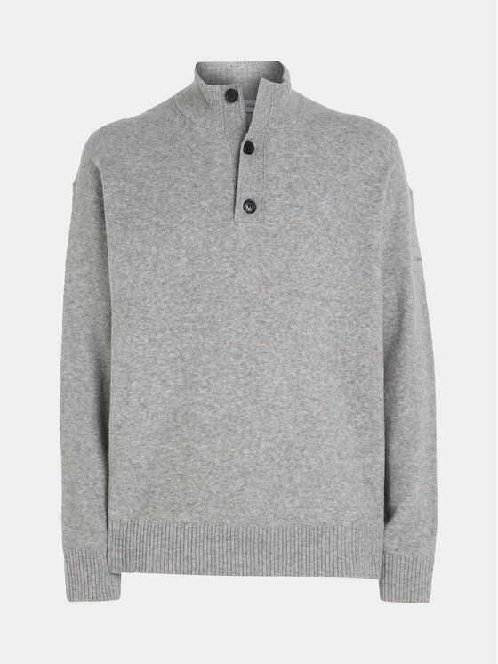 Calvin Klein Calvin Klein Sweter K10K111960 Szary Regular Fit