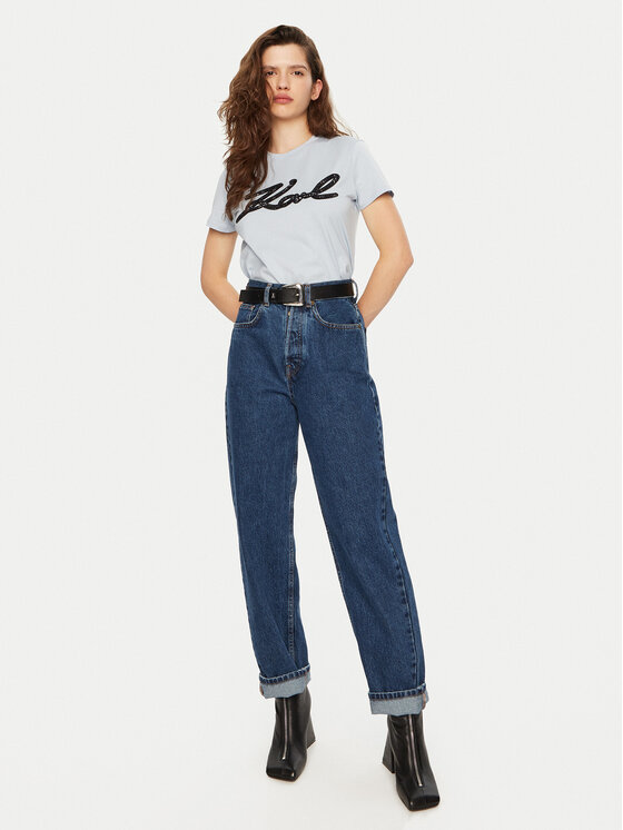 KARL LAGERFELD KARL LAGERFELD Tričko A1W17117 Modrá Regular Fit