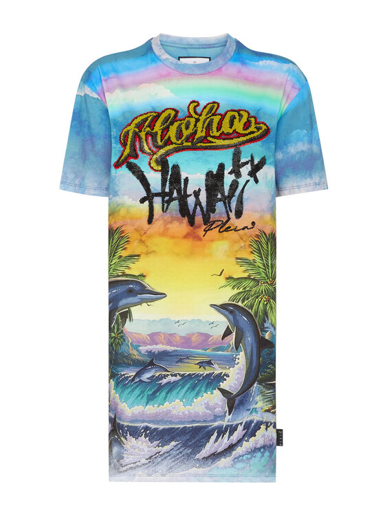 PHILIPP PLEIN PHILIPP PLEIN T-shirt 3279 Celeste Regular Fit