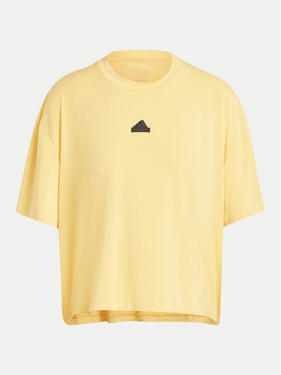 adidas adidas T-shirt City Escape IS0664 Žuta Loose Fit