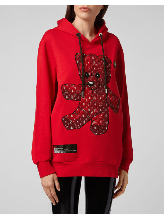PHILIPP PLEIN PHILIPP PLEIN Mikina 167 Červená Regular Fit
