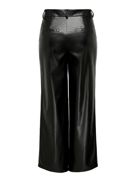 JDY JDY Pantaloni din imitație de piele 15303223 Negru Regular Fit