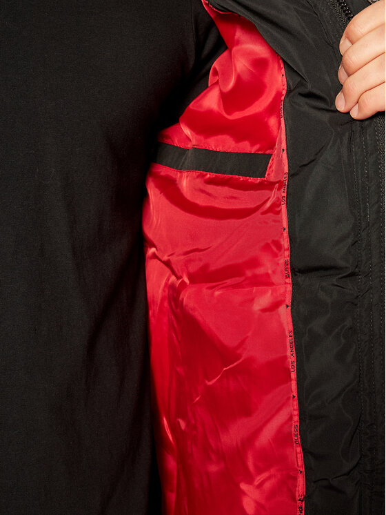 Guess Guess Zimska jakna Mixed Logo M0BL34 WD9B0 Crna Regular Fit