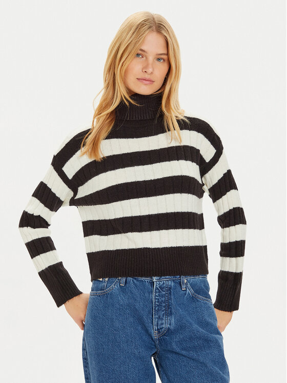 Brave Soul Brave Soul Rollkragenpullover LK-230GEMINI Schwarz Regular Fit