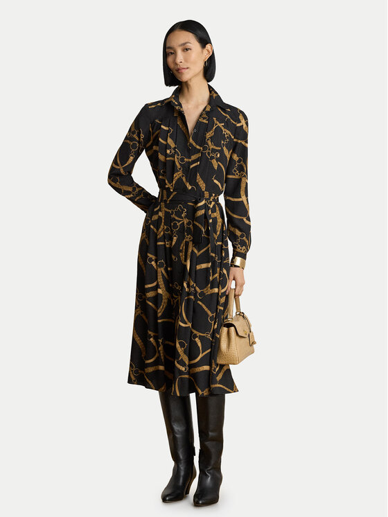 LAUREN RALPH LAUREN LAUREN RALPH LAUREN Košeľové šaty 200P13730001 Čierna A-Line Fit