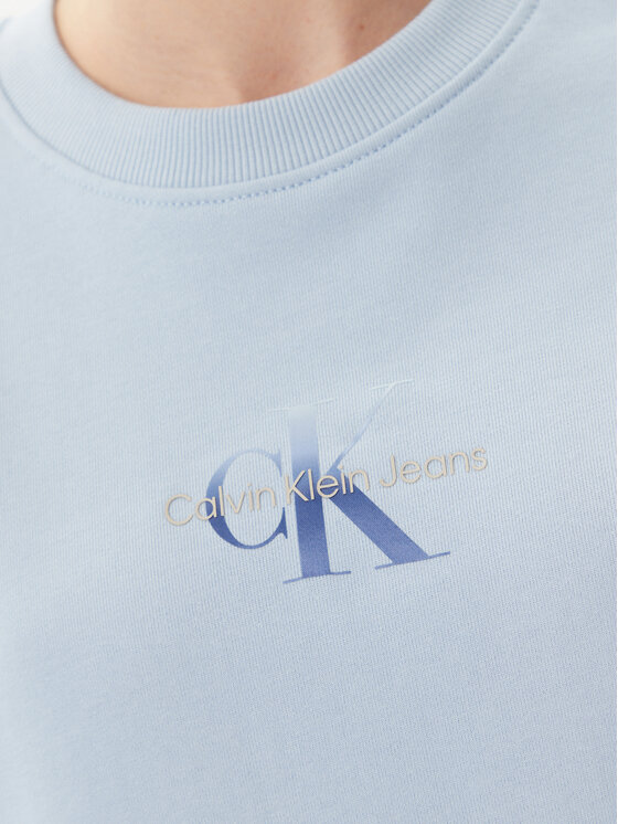 Calvin Klein Jeans Calvin Klein Jeans Bluză Gradient Monologo J20J225360 Albastru celest Regular Fit