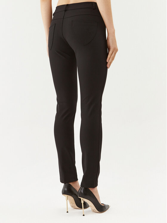 Rinascimento Rinascimento Hlače iz tkanine CFC0116016003 Črna Slim Fit