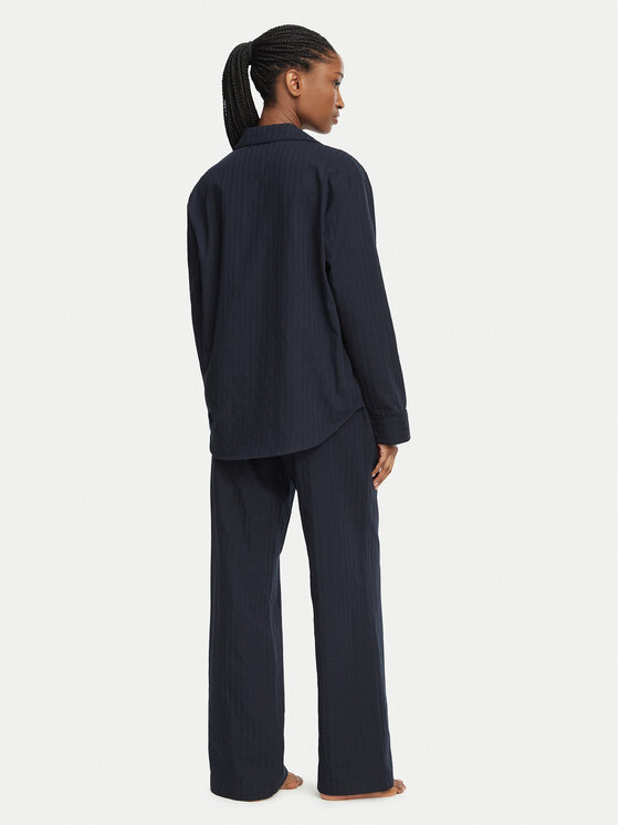 Tommy Hilfiger Tommy Hilfiger Pidžama UW0UW06693 Tamnoplava Relaxed Fit