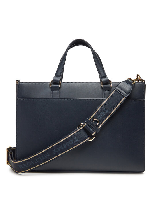 Tommy Hilfiger Tommy Hilfiger Ročna torba Joy Satchel AW0AW16814 Mornarsko modra