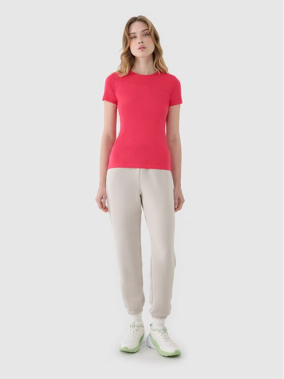 4F 4F T-shirt 4FWSS25TTSHF1995-54S Rosa Slim Fit