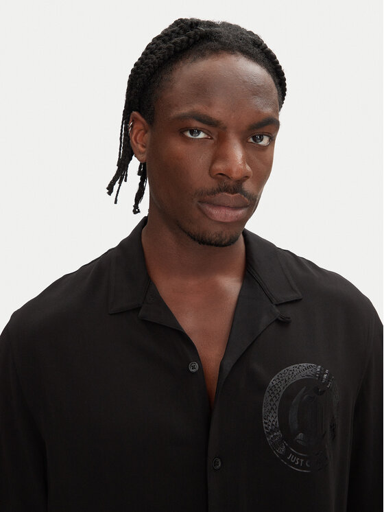 Just Cavalli Just Cavalli Camicia 78OALY04 Nero Regular Fit