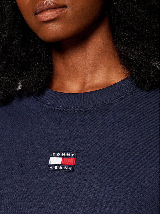 Tommy Jeans Tommy Jeans Bluza Center Badge DW0DW10402 Granatowy Regular Fit