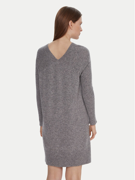 United Colors Of Benetton United Colors Of Benetton Плетена рокля 1044DV02C Сив Relaxed Fit