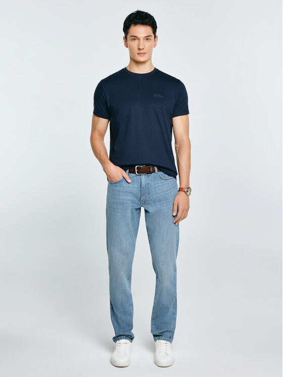 BIG STAR BIG STAR T-Shirt SERER Granatowy Basic Fit