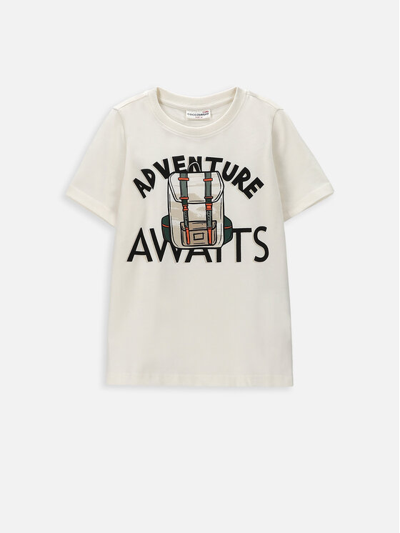 Coccodrillo Coccodrillo T-Shirt WC4143202NAK Εκρού Regular Fit