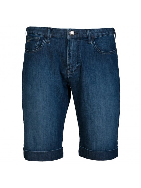 Emporio Armani Emporio Armani Džínové šortky 3R1PA6 1D85Z Tmavomodrá Regular Fit