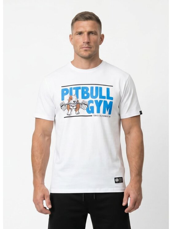 PITBULL PITBULL T-Shirt GYM Biały Regular Fit