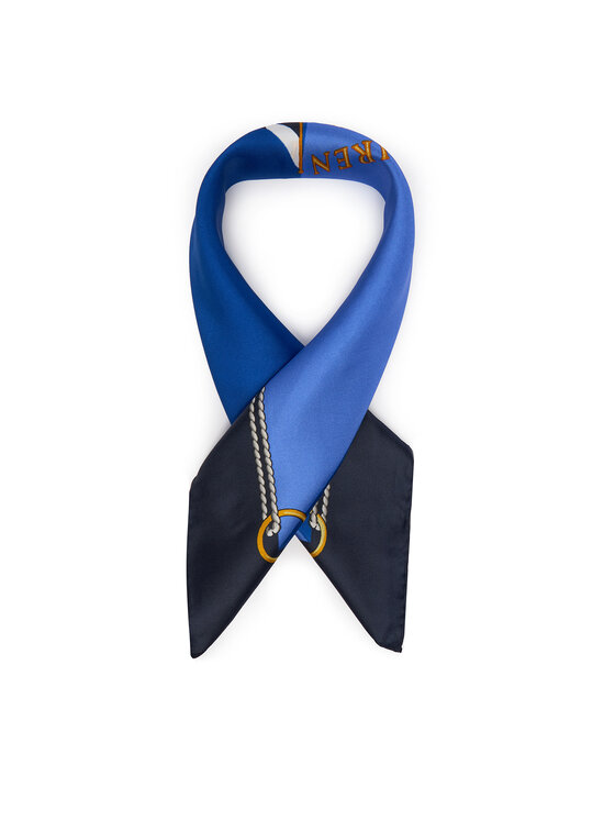 LAUREN RALPH LAUREN LAUREN RALPH LAUREN Šilkinė skarelė Colour-Blocked Anchor-Crest 454P09785003 Mėlyna