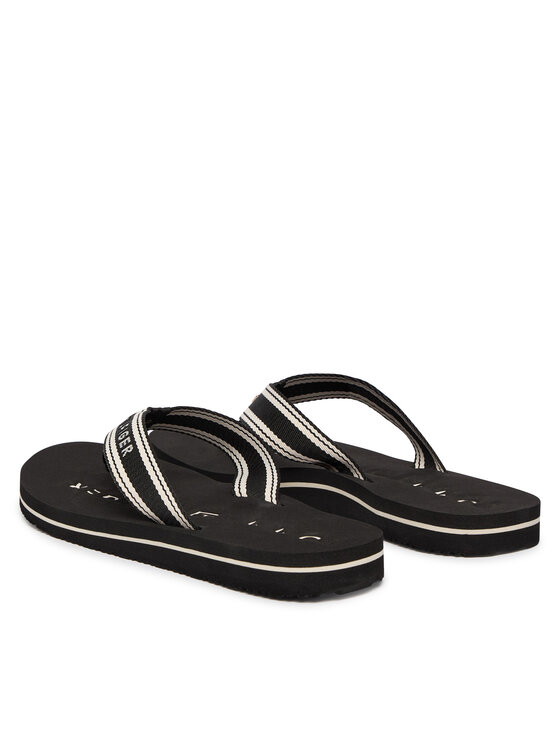 Tommy Hilfiger Tommy Hilfiger Čības uz pirksta Th Webbing Summer Sandal FW0FW09193 Melns