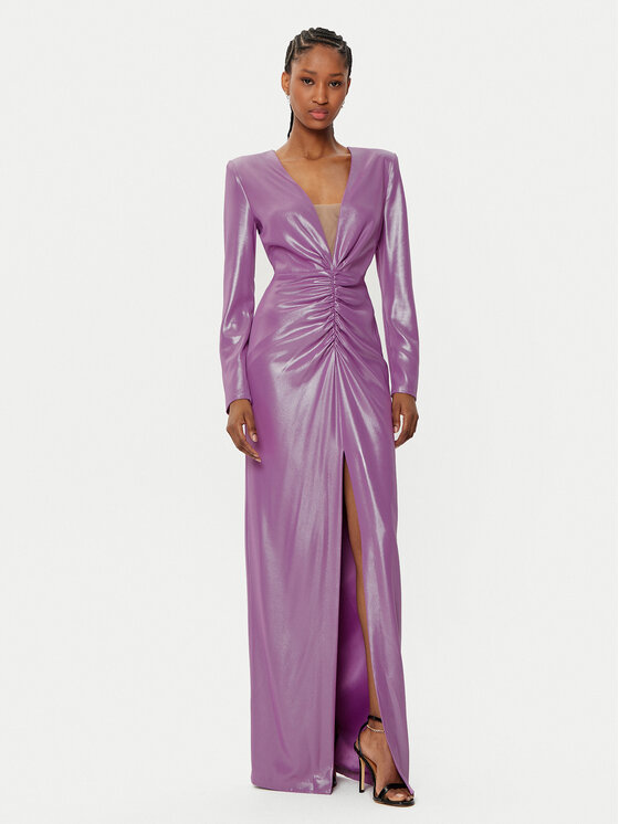 Fracomina Fracomina Abendkleid FQ24WD3009W75301 Violett Slim Fit