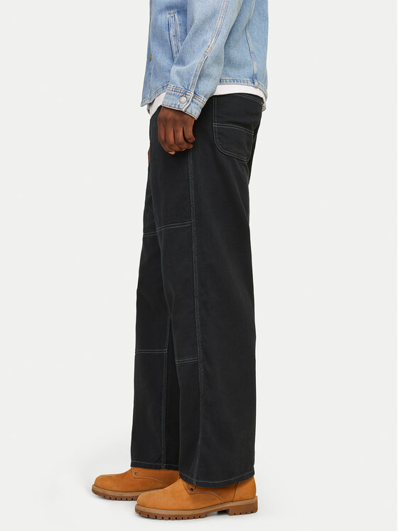 Jack & Jones Jack & Jones Bavlnené nohavice Owen 12273515 Čierna Baggy Fit