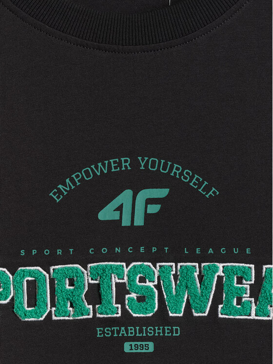 4F 4F T-Shirt SPORTS CLUB Czarny Regular Fit