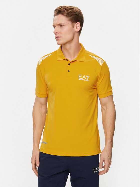 EA7 Emporio Armani Tricou polo 3DPF51 PJULZ 1680 Portocaliu Regular Fit