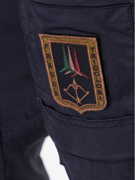 Aeronautica Militare Aeronautica Militare Medžiaginės kelnės 231PA1387CT1493 Tamsiai mėlyna Regular Fit