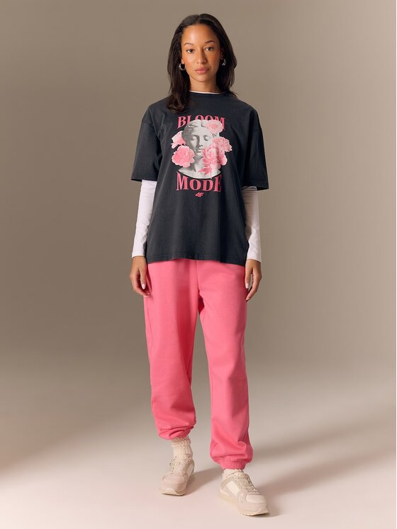 4F 4F T-Shirt 4FRSS26TTSHF3699-20S Czarny Loose Fit