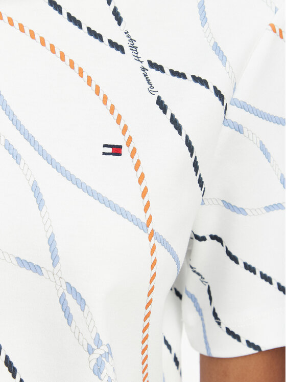 Tommy Hilfiger Tommy Hilfiger T-shirt Interlock WW0WW49646 Bijela Boxy Fit