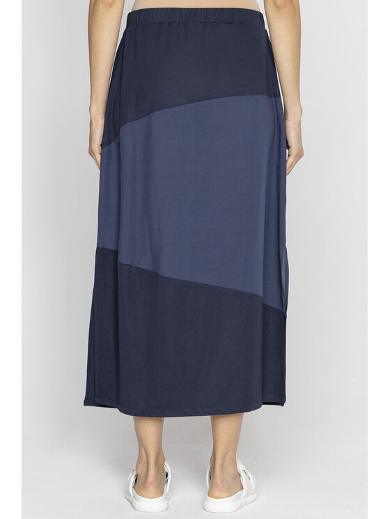 Deni Cler Milano Deni Cler Milano Spódnica T-DC-7012-E2-20-58-1 Granatowy Regular Fit