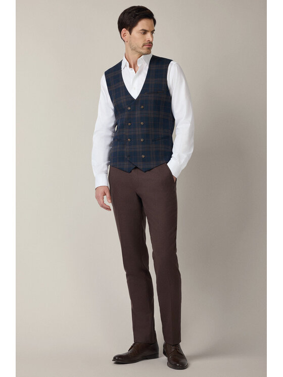 Lancerto Lancerto Kamizelka Bolcena KA131225000012 Granatowy Slim Fit
