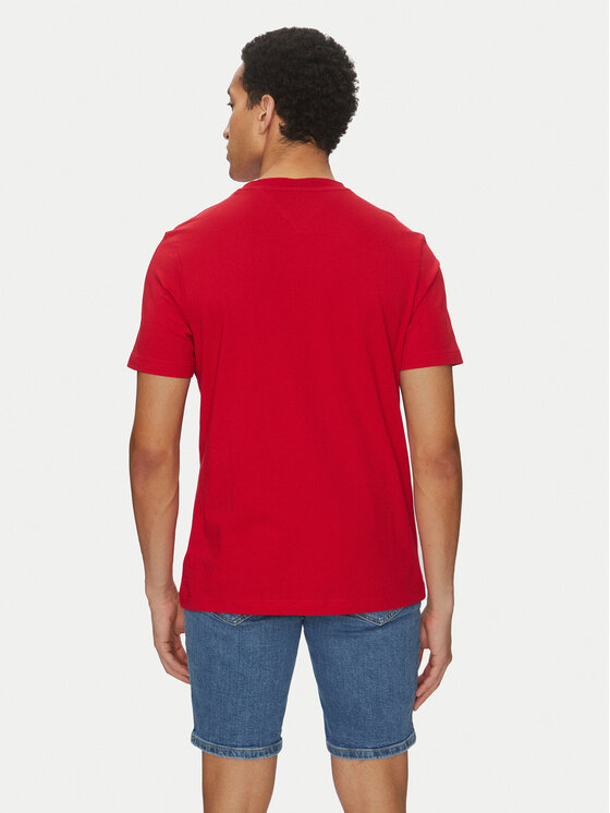 Tommy Hilfiger Tommy Hilfiger Tricou Flag Box MW0MW38636 Roșu Regular Fit