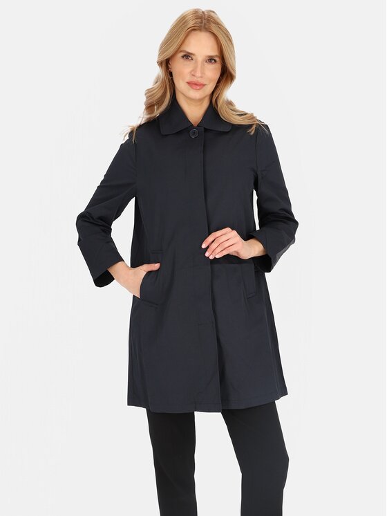 Perso Perso Płaszcz przejściowy BLE252535F Granatowy Regular Fit