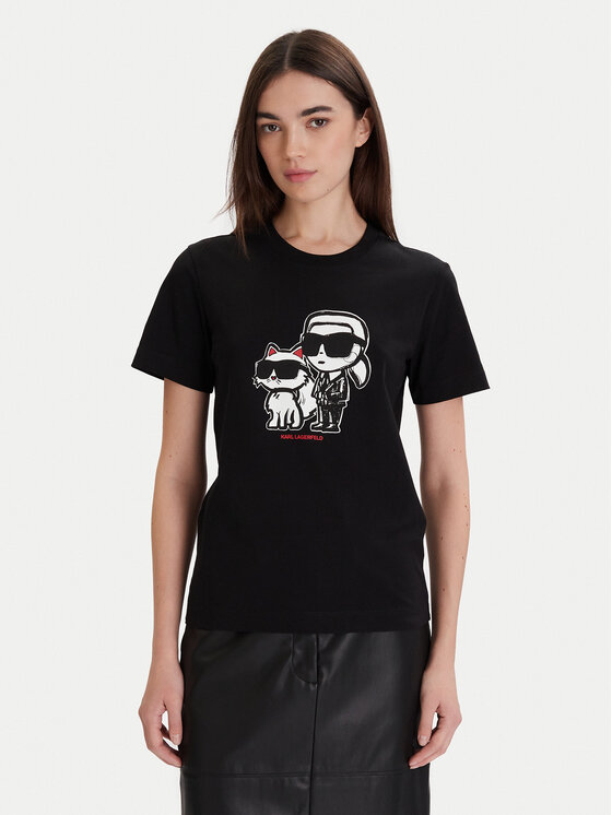 KARL LAGERFELD KARL LAGERFELD Tricou A1W17129 Negru Regular Fit