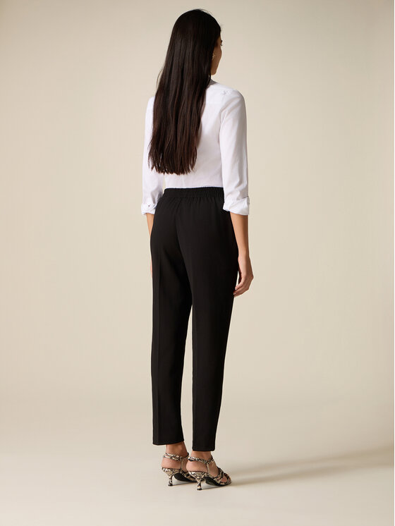 Oltre Oltre Spodnie materiałowe P273J102543N033 Czarny Regular Fit