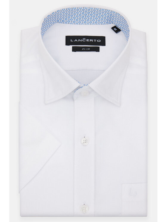 Lancerto Lancerto Koszula Olive KO073123000041 Biały Slim Fit