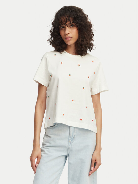 Vero Moda Tricou Sola 10341979 Alb Regular Fit