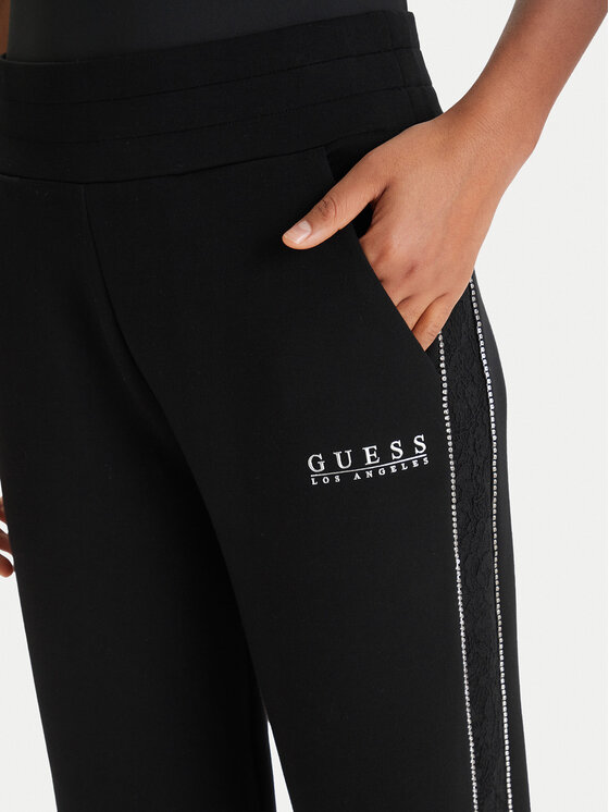 Guess Guess Teplákové kalhoty W6RB45 KBYE2 Černá Regular Fit