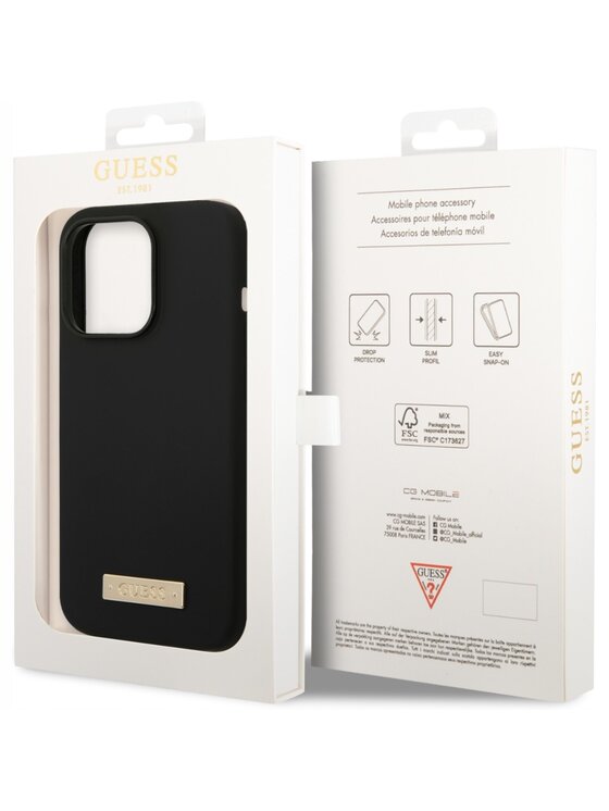 Guess Guess Etui na telefon Silicone Czarny