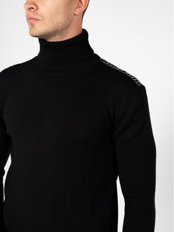 Les Hommes Les Hommes Πουλόβερ LBK1000585U Μαύρο Regular Fit